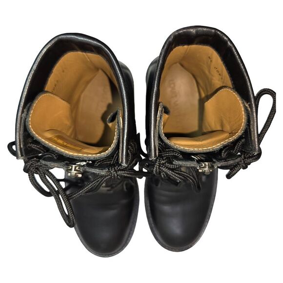 Louis Vuitton Zipped and Lace-Up Combat Boots in Black Leather - Picture 9 of 10